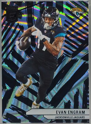 Evan Engram SP Case Hit 2024 Panini Donruss Elite Razzle Dazzle Zebra No.52