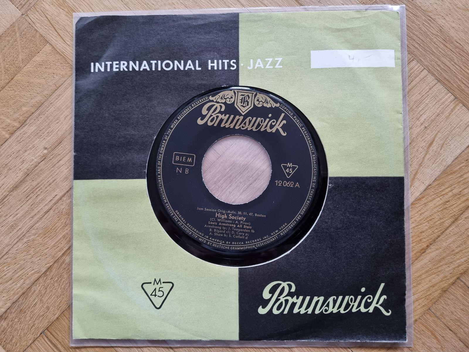 7"" Single Louis Armstrong - High society Vinyl Germany
