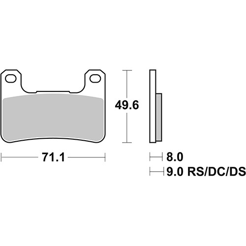 Accossato Bremsbeläge ZXC – Für Suzuki GSX-R 600 (2004-2010), Rad.Cal, 71,6x50,3x7,5 Mm