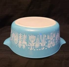 Turquoise Pyrex 475-B Amish Butterprint 2.5 Qt Vintage Casserole Dish No Lid