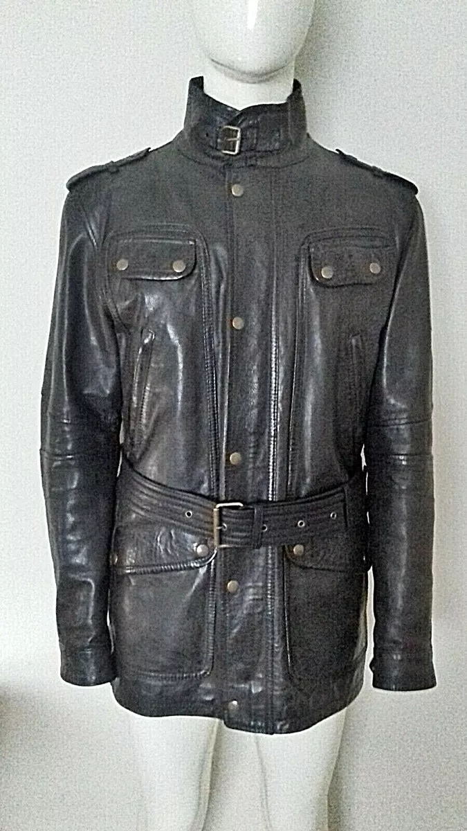 Belstaff Maple Professional Antique Black Leather XL eBay