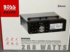 Boss Audio Elite BEHDIN98 Radio for select 1998-2013 Harley-Davidson Glide Bikes