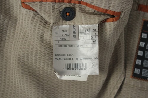 CORNELIANI ID Washed Brown SILK SEERSUCER Sport Coat Blazer Jacket 50IT 40US/UK - Picture 16 of 16