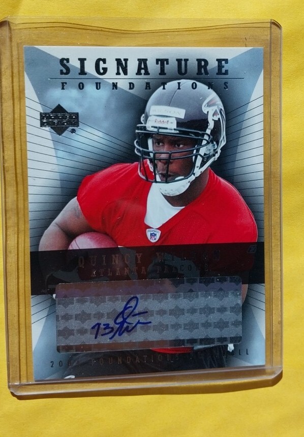 2004 Upper Deck Foundations Signature Quincy Wilson #SF-QW Rookie Auto RC Falcon