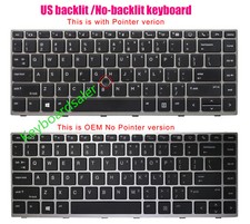 US Backlit / No-backlit Keyboard For HP EliteBook 745 G5 G6,840 G5 G6,846 G5 G6