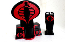 COBRA Commander Throne & Podium for 3.75  GI Joe Figures - 3D Printed Custom