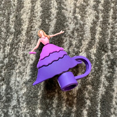 Swiftie Straw Topper For Stanley Starbucks Straw Cover Purple Dress 3D Gift New
