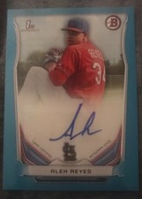 2014 1st BOWMAN ALEX REYES BLUE PARALLEL AUTO RC #32/500 CARDINALS. TOP PROSPECT