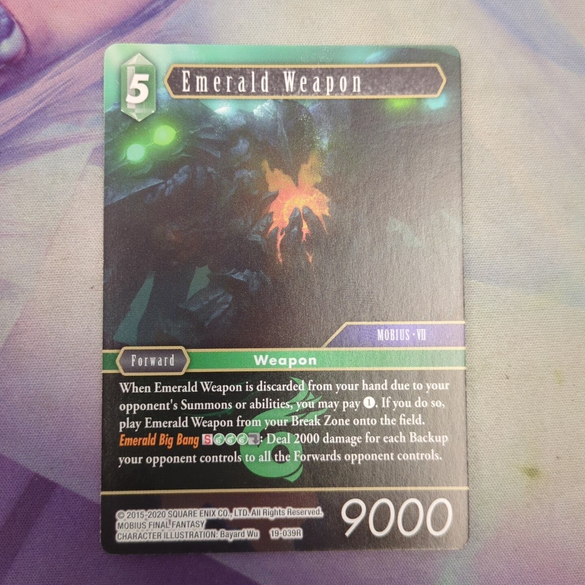 Final Fantasy TCG From Nightmares Emerald Weapon 19-039R | eBay