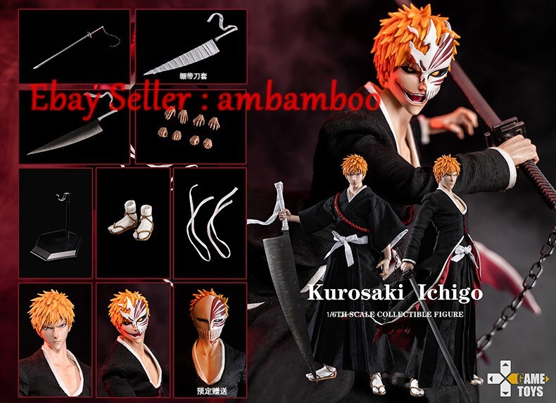 Gametoys BLEACH 1/6 GT-001 Kurosaki Ichigo Double Action Figures