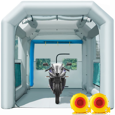13X8.2X8.2Ft Inflatable Paint Booth With 480W+750W Blowers & Air Filter System