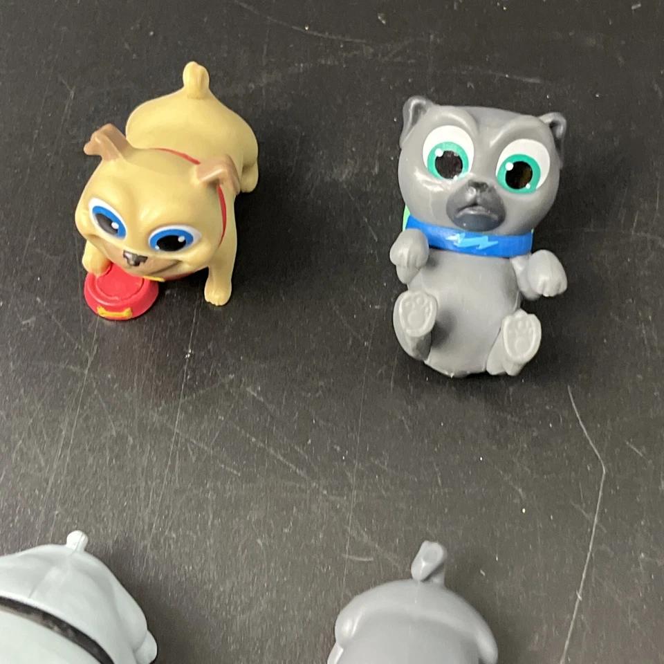 Lote de 4 bonecos de brinquedo Disney Jr Puppy Dog Pals Rolly Rufus Bingo Just Play PVC 2" - Imagem 2 de 4