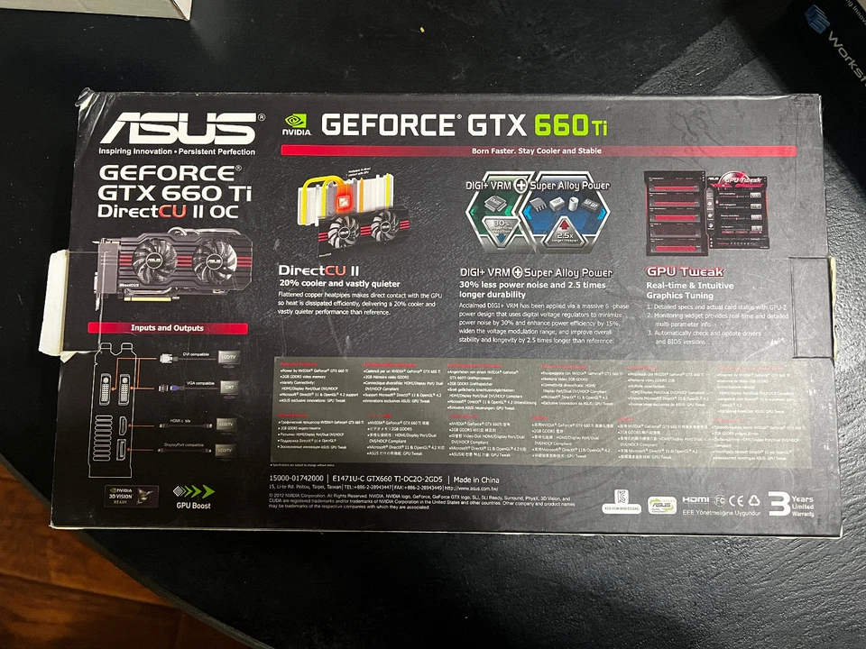 ASUS NVIDIA GeForce GTX 660 (GTX660-DC2O-2GD5) 2GB GDDR5 SDRAM PCI Express... - Image 2 of 4