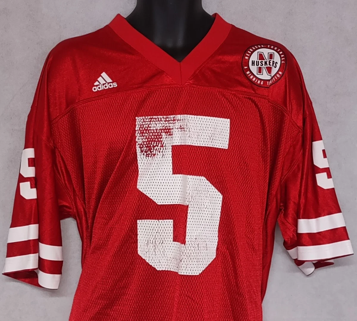 Adidas Nebraska Cornhuskers Football Jersey XL Red White 5 eBay