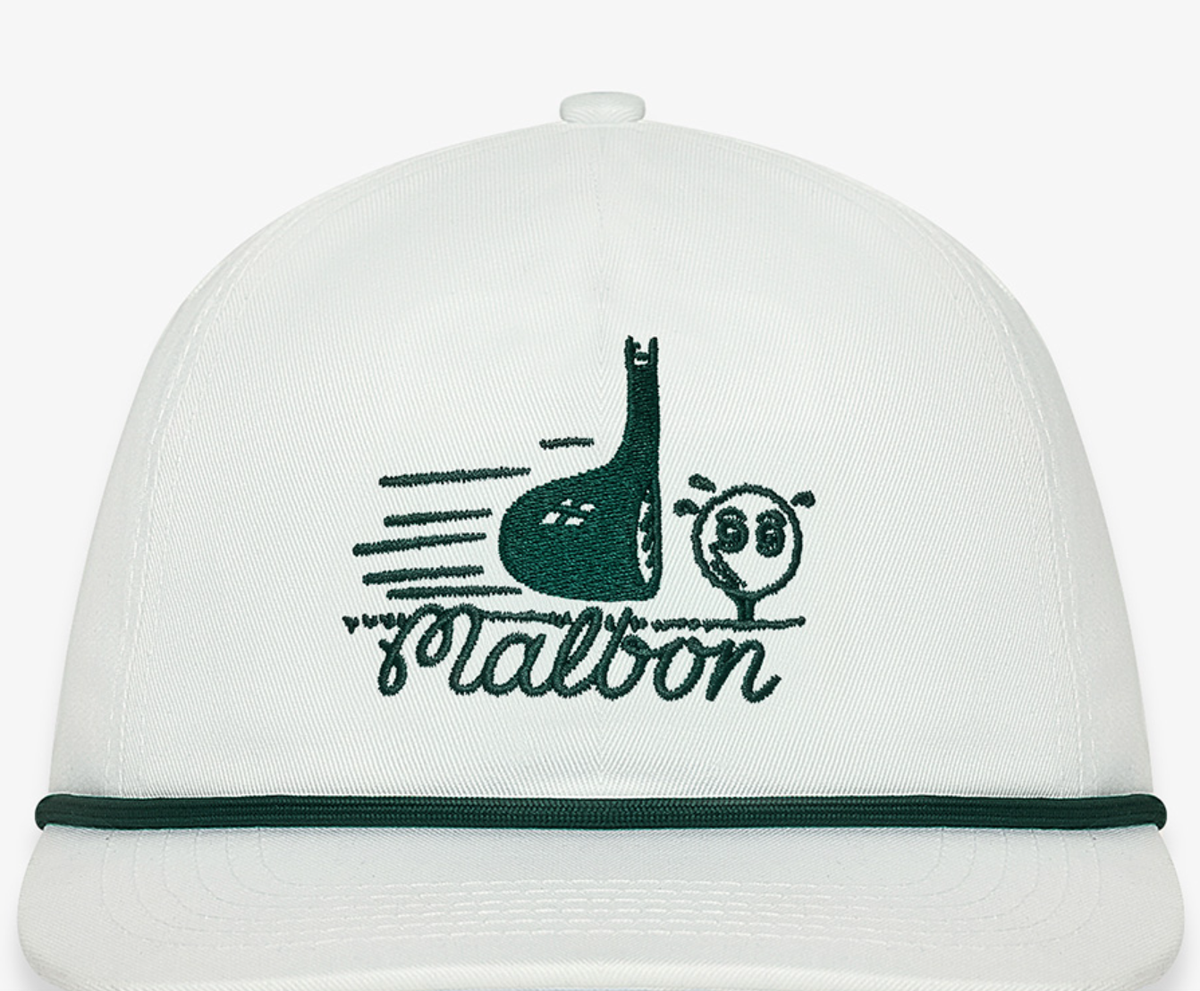 Malbon X Golf Tips] Punch Shot Cotton Twill Rope Hat - White