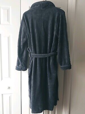 NY Threads Luxurious Mens Shawl Collar Fleece Bathrobe Spa Robe 