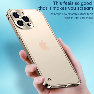 Luxury Armor Metal Aluminum Back Cover For iPhone 16pro 15 15pro max 14 Pro 13 Max Plus Case