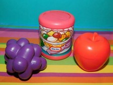 VINTAGE LITTLE TIKES Play Food FRUIT SALAD APPLE AND GRAPES Pretend Food Lot