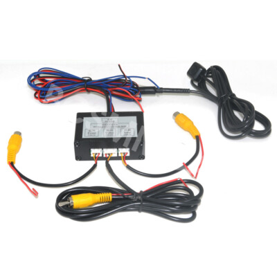 Car Front Rear Parking View Camera Video Switch Channel Control Box Converter