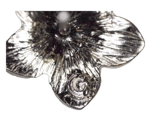 Hibiscus Flower Necklace Bracelet Ring Pierced Earrings Sterling Silver Vtg - Picture 20 of 20