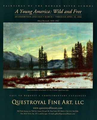 2006 ALBERT BIERSTADT ~ John Peto Art Gallery Exhibit 2-Sided Magazine PRINT AD