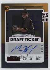 2021 Panini Contenders Rookie 2 Draft Ticket Red /25 Miguel Yajure Auto 0r9r