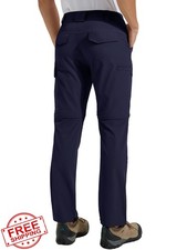 Mens Convertible Hiking Pants Zip Off Quick Dry Water Resistant