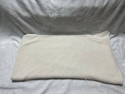 Vintage Smith and Johnson dry goods white cream ivory large throw blanket