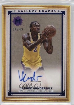 2023 Topps Motif Gallery Graphs Ultramarine Blue 4/49 Jarred Vanderbilt Auto v1x