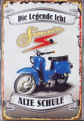 Blechschild ''Simson - Schwalbe'' Retro Vintage (20 x 30cm) Simson Werbung TOP