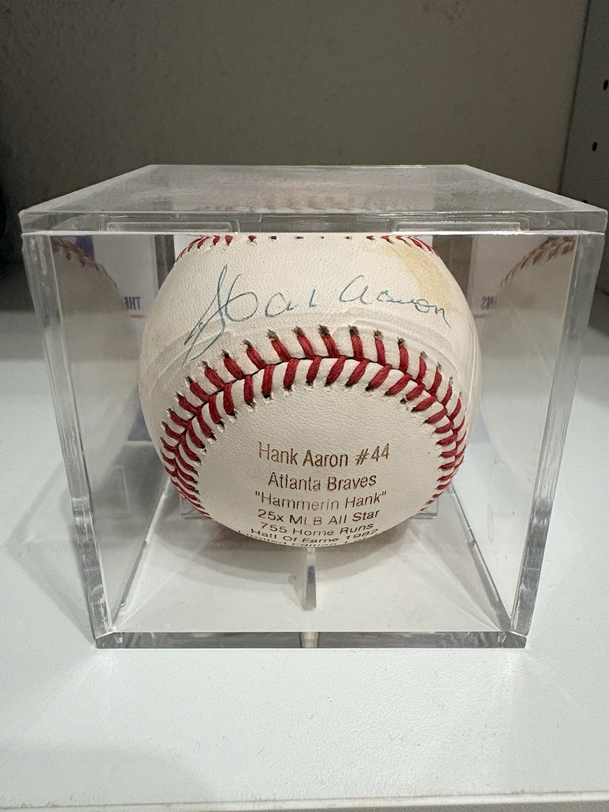 Hank Aaron Braves Signed Baseball PSA/DNA Autograph Authenticated 1 of 44