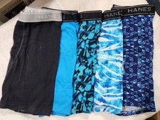 Hanes Moves Boys' 5pk Size Large 12/14 Anti-Chafe Long Leg Boxer Briefs