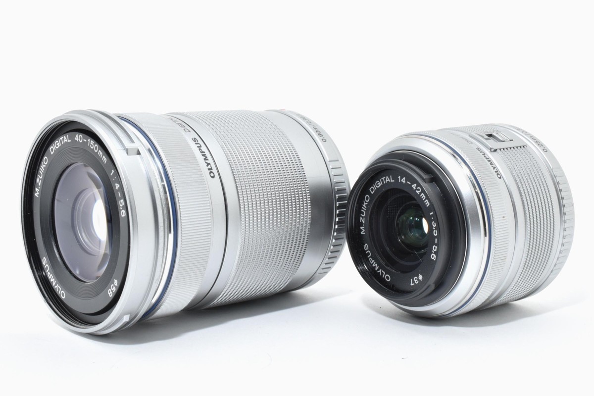 OLYMPUS PEN E-PL3 12.3MP Camera Silver w/14-42 & 40-150mm 2Lens