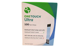 One Touch Ultra 100 Ct Diabetic Test Strips Exp 12/2026  SHIPPED IN A BOX  