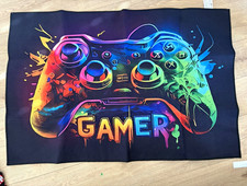 Video Game Controller Graphic Area Rug 120cm x 80cms Polyester Low Pile Washable