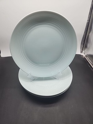 New Royal Doulton Gordon Ramsay Maze Aqua Bluel Dinner Plates Set of Four