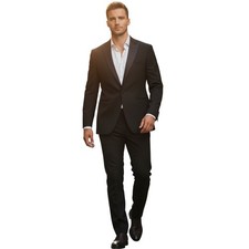 Tessori Uomo Mens 42S Black 100 Wool Tuxedo Blazer Tailored In Italy Luxury