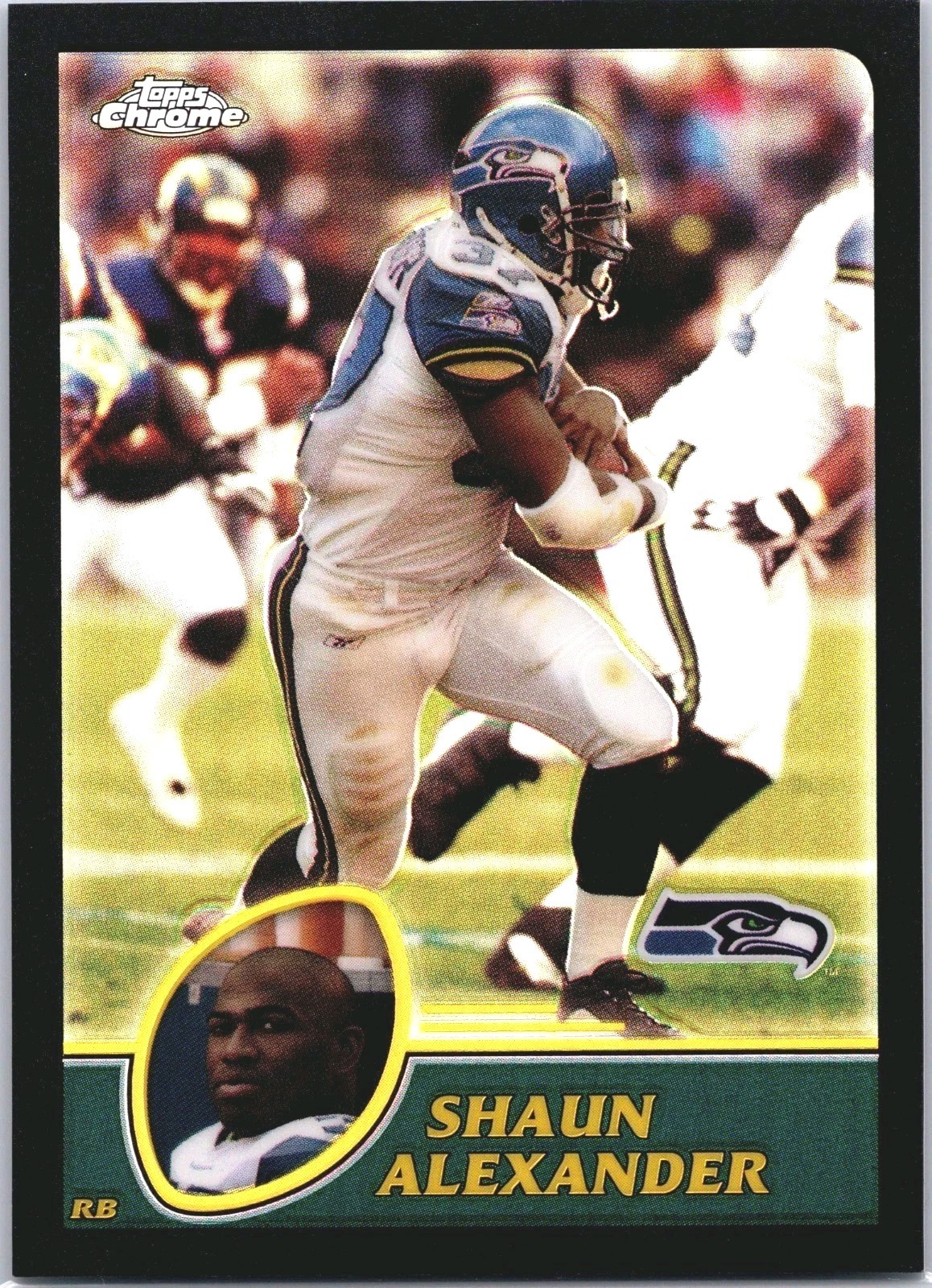 2003 TOPPS CHROME SHAUN ALEXANDER #69 BLACK REFRACTOR /599 SEATTLE SEAHAWKS