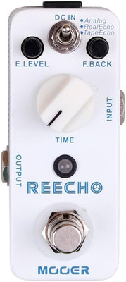 Reecho Delay Guitar Effects Pedal with 3 Modes, Analog, Real, Tape, Vintage Tap