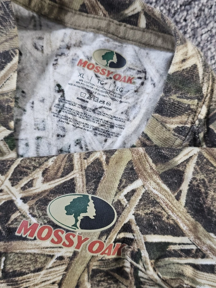Mens XL Mossy Oak Shadow Grass Blades Camo Performance Short Sleeve T-shirt - Image 2 of 4