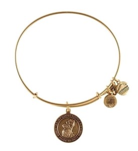 Alex and Ani Russian Gold Expandable Bracelet Saint Christopher Charm * 