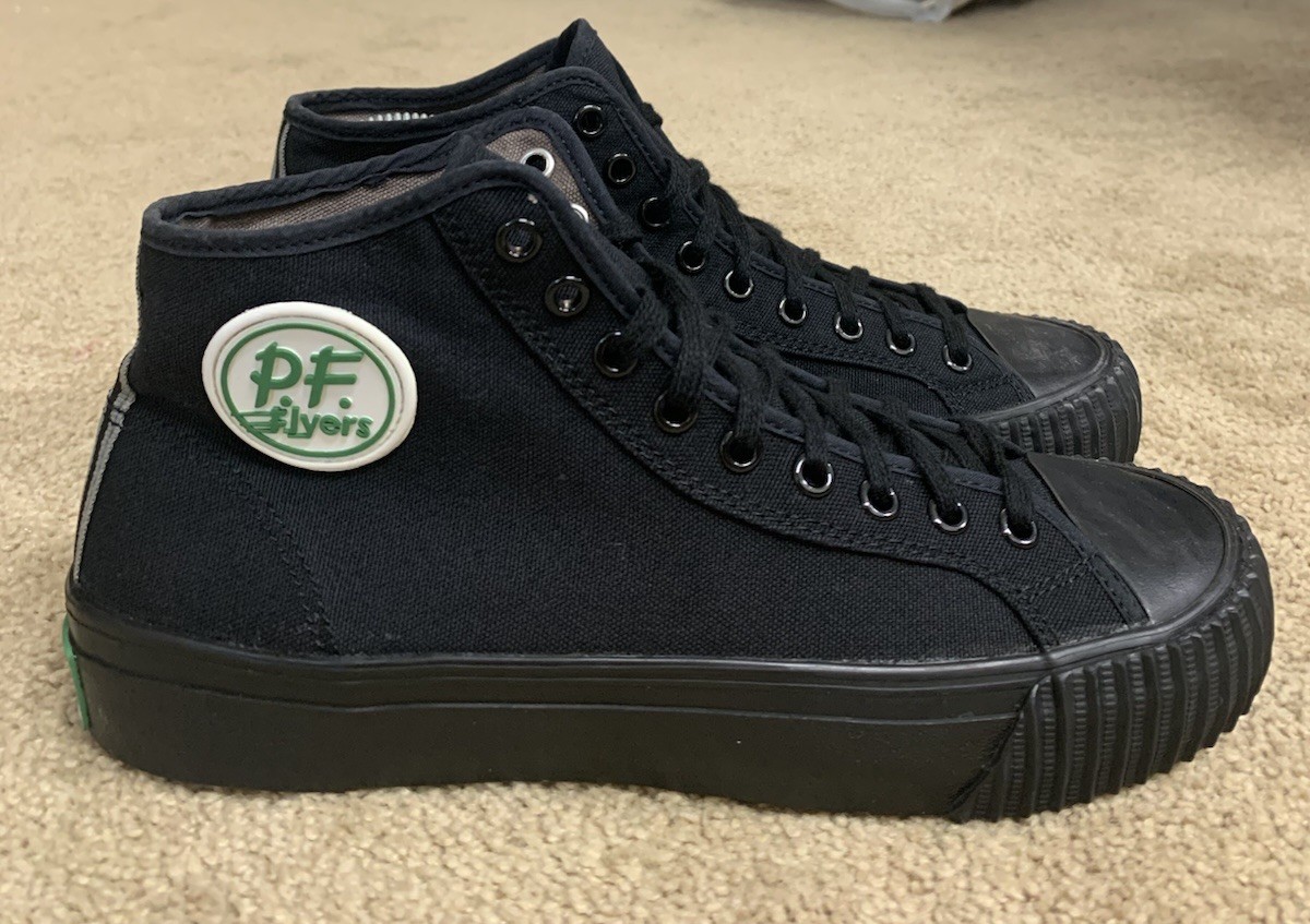 P.F. Flyers Adult Black High-Top Plastic Cleats PF Flyers Center Hi Top Shoes Sandlot Benny The Jet Black  main image 4