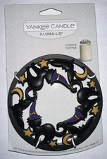 Yankee Candle  Illumi-lid  Sophia Cats and Bats  Metal Jar Topper  NEW