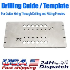 For Guitar String Through Body Ferrule Drill Guide Template, Dual-Spacing Design