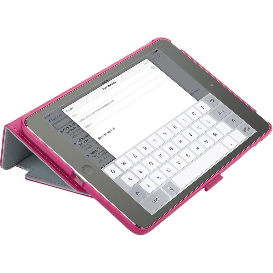 Speck StyleFolio Kickstand Case for iPad Mini 1/2/3 - Fuchsia Pink/Nickel Grey - Image 4 of 4