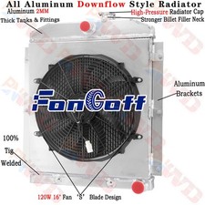 Cu5100 2row Radiatorfan Shroud For 1947-1954 Chevy Truck 3100 3600 3800 3.8l L6