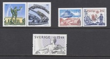 Sweden Sc 1994a, 2033a, 2509 MNH. 1993-2005 issues, 3 cplt sets, fresh, bright