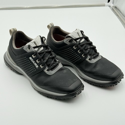 SQAIRZ Arrow Golf Shoes Men’s Size 10 Black Gray Red Spiked Waterproof Preowned - Picture 2 of 12