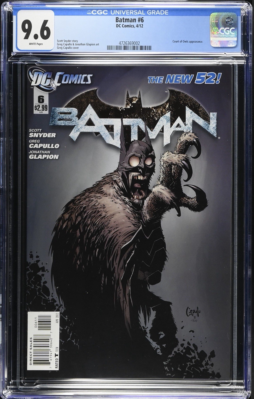 アメコミリーフ Batman #6 CGC 9.6 Batman #6 Value - GoCollect