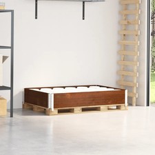 WALPLUS Pallet Collar Brown 120x80cm Wooden Raised Bed Garden Box